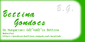 bettina gondocs business card